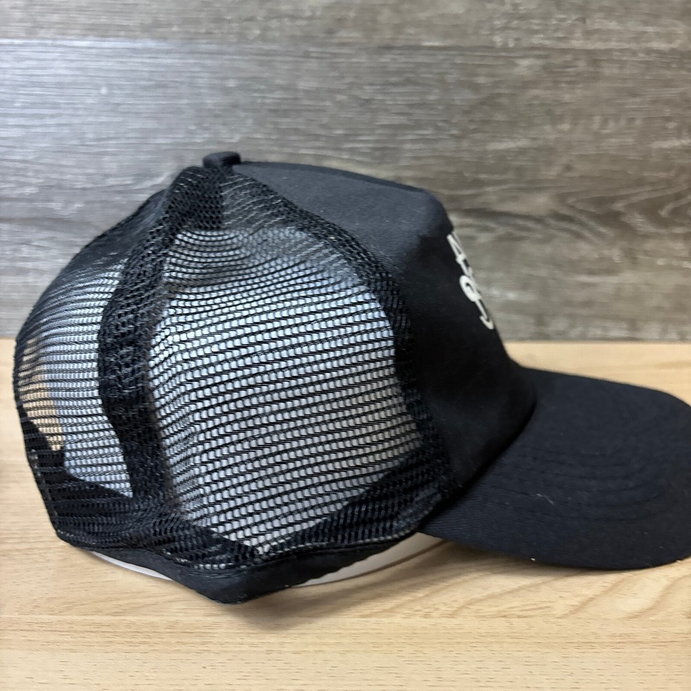 Alex Bradley Hat Cap Snap Back Black Trucker Adjustable - Picture 6 of 10